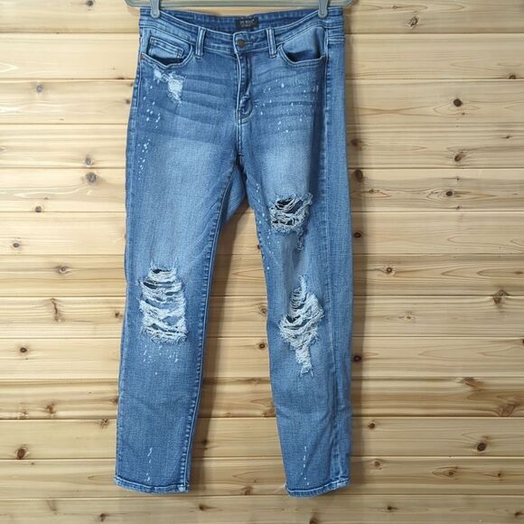 Judy Blue womens Jeans 30 Blue Relaxed Fit Distressed Medium Wash - Picture 1 of 11
